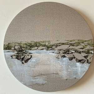 ‘Binoculars’ (Ode to C) VERSO, diptych by BarbaraHouston ArtStudio  Image: Left (28) panel alignment to right (27) panel
