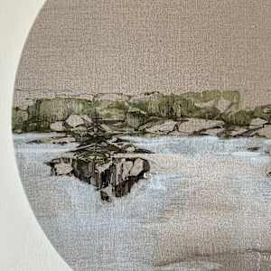 ‘Binoculars’ (Ode to C) VERSO, diptych by BarbaraHouston ArtStudio  Image: Detail, right panel, 24786-24-28