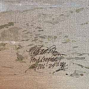 Pond. (Repose) by BarbaraHouston ArtStudio  Image: Reverse signature, 24796-24-44, 24786-25-14 (embroidered detail)