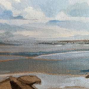 Sea. No.6. by BarbaraHouston ArtStudio  Image: Detail of seaming + stitching