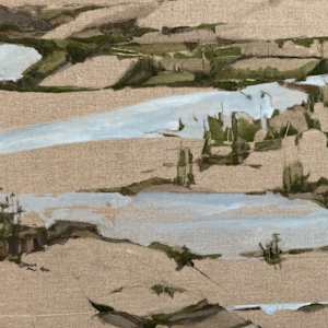 Fen. No.1. by BarbaraHouston ArtStudio  Image: Detail, stitching within the body of the painting