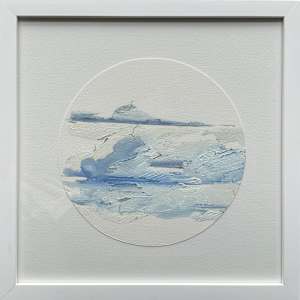 Cloud Study, No.6, framed by BarbaraHouston ArtStudio  Image: Framed , oil on French Arches paper