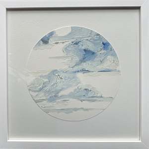 Cloud Study, No.7, framed by BarbaraHouston ArtStudio  Image: Framed, oil on French Arches paper