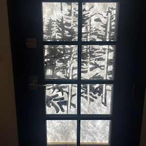 BOREALIS:Arrhythmia by BarbaraHouston ArtStudio  Image: Front door interior view thru Tyvek