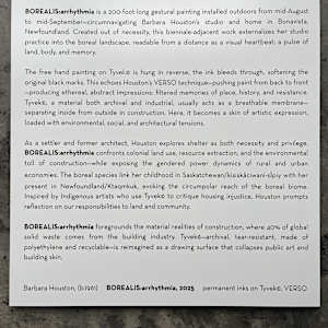 BOREALIS:Arrhythmia by BarbaraHouston ArtStudio  Image: Exhibit text, front sign