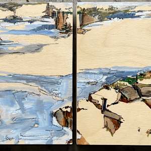 SMALLS, 26:16, diptych by BarbaraHouston ArtStudio, Image 1.