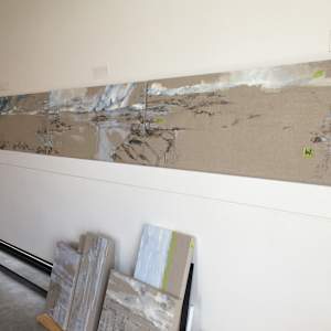 COMPASS East VERSO by BarbaraHouston ArtStudio  Image: WIP first painting NSEW