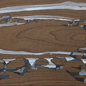Inland Pond on Torrefied Maple by BarbaraHouston ArtStudio, Image 1.