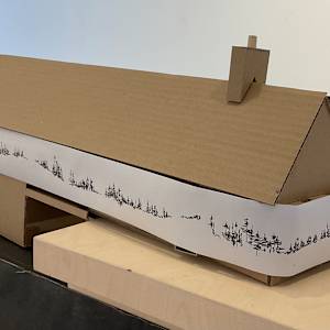 BOREALIS:Arrhythmia by BarbaraHouston ArtStudio  Image: 3/8" scale model, private entrance, west elevation