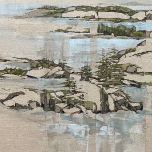 Ponds, Bonavista Peninsula by BarbaraHouston ArtStudio  Image: Detail, right of centre, acrylic on linen