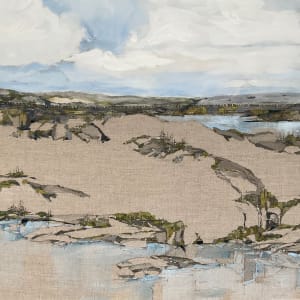 Ponds, Bonavista Peninsula by BarbaraHouston ArtStudio  Image: Reflections, foreground, selvage edge as treeline