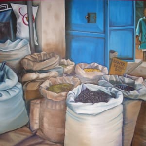 Grain Bags in the Market by Harriet Hill