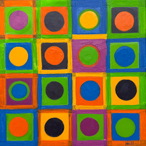 Circles and Squares Playful by Harriet Hill, Image 1.
