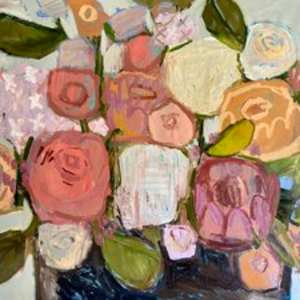 The Best Thing Original flat lay oil painting by Emily Fox King, Image 1.