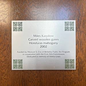 Berkeley Library Gates by Miles Karpilow 