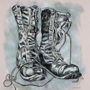 Combat Boots 2nd version by Leisa Shannon Corbett 