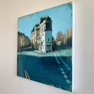 Rivers Street & Julian Road from Brunswick Place, Bath by Camilla Dowse  Image: Unframed, cradled wood art board