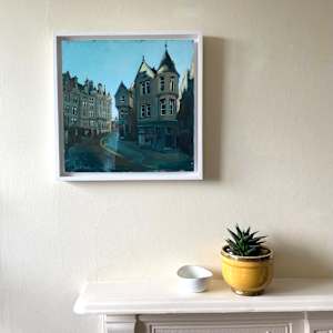 Cockburn Street towards High Street, Edinburgh by Camilla Dowse  Image: Framed