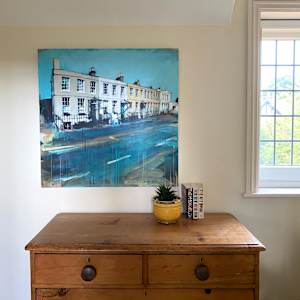 Regency terrace by Camilla Dowse  Image: Unframed but can be hung unframed