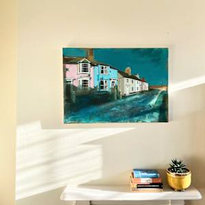 Towards the Promenade, Southwold by Camilla Dowse  Image: Unframed on wall, can be hung unframed