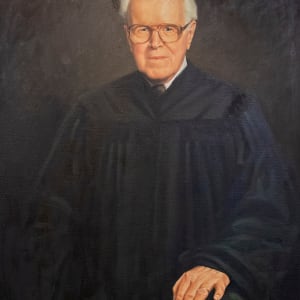Portrait of Justice Robert E. Leach by Polgus