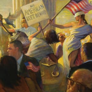 Lady Justice Leading the People by Ron Anderson