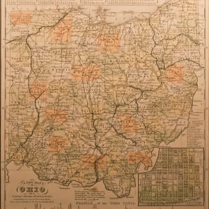 New Map of Ohio by Samuel Augustus Mitchell