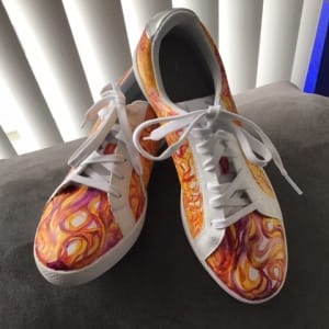 Art On Shoes Series/Collection/designs(Orange Swirls