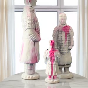 THE PINK WARRIOR: 20" by judith angerman  Image: There Pink Warriors creatively arranged