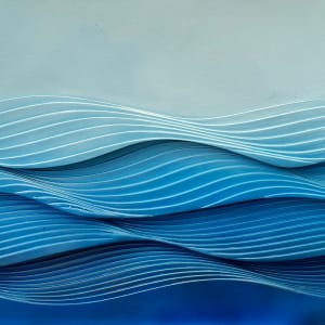 Indigo Waves (plywood) by Ruth Becker 