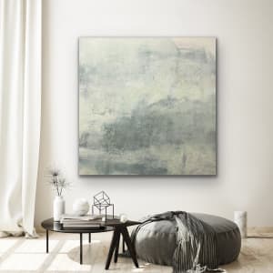 1-It was a misty day, 2022, Acrylic on canvas, 48 x 48 inches 