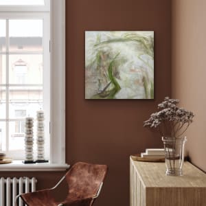 Tropical Fantasy, coral, green white by Juanita 