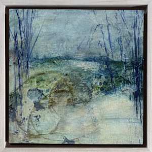 December 15, Juanita Bellavance, Dry Land, From the 25 Days of Minis Portfolio, 2022, Acrylic on panel, 8 x 8 inches, Framed-9.5 x 9.5 inches by Juanita 