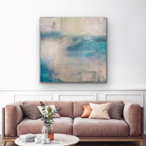 Sunrise on the Bay, 2020, Acrylic on canvas, 48 x 48 x 1.5 inches by Juanita 