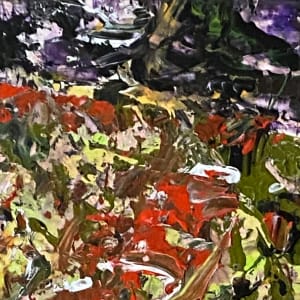 7 - Mini Source 8, From the Source portfolio, Acrylic on paper, 4 x 4 inches, Matted, Unframed 