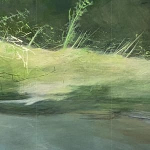 Juanita Bellavance, Gliding by on the Chestatee, From Dissecting the Chestatee portfolio, 2022, Acrylic on canvas, 36 x 48 inches by Juanita 
