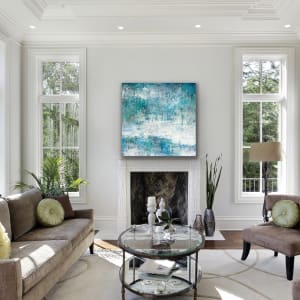 Juanita Bellavance, Coastal memories, 2019, Acrylic on canvas, 40 x 40 inches by Juanita 