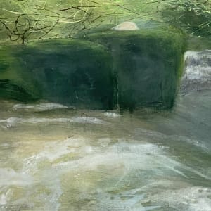 Juanita Bellavance, Gliding by on the Chestatee, From Dissecting the Chestatee portfolio, 2022, Acrylic on canvas, 36 x 48 inches by Juanita 
