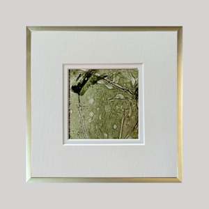 9-Mini Art 4, 2023, Acrylic on paper, 4 x 4 inches, dbl matted to 8 x 8 inches by Juanita 