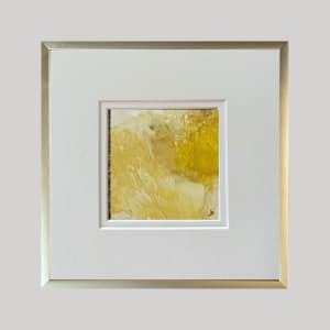 9-Mini Art 2, 2023, Acrylic on paper, 4 x 4 inches, dbl matted and framed to 8 x 8 inches by Juanita 