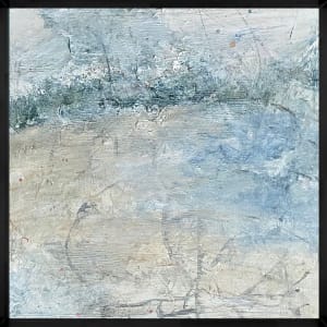 6-The rocky shore, From the 25 Days of Minus portfolio, Acrylic on panel, 6 x 6 inches, Framed  Image: The rocky shore framed 