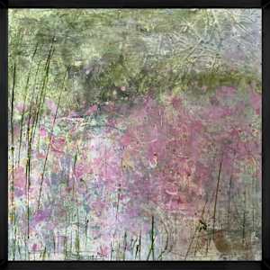 Juanita Bellavance, Azalea time, From the 25 Days of Minis, 2021, Acrylic on panel, 6 x 6 inches, Framed  Image: Azalea time framed 