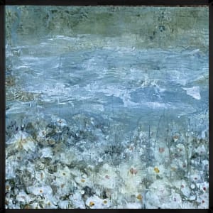 Juanita Bellavance, the river’s edge, From the 25 Days of Minis portfolio, 2021, Acrylic on panel, 6 x 6 inches, Framed  Image: The river’s edge framed 