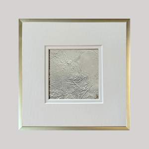 9-Mini Art 16, 2023, Acrylic on paper, 4 x 4 inches, dbl matted to 8 x 8 inches by Juanita 