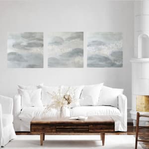 The Pond in February 1,2,3, From the Nature’s Botanics Portfolio, 2023, Acrylic on canvas, 24 x 24 inches. by Juanita 