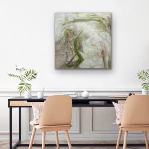 Tropical Fantasy, coral, green white by Juanita 