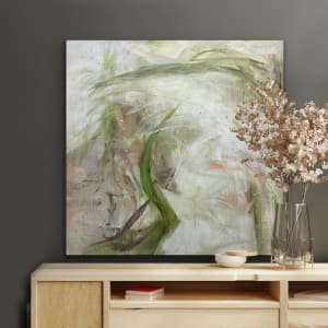 Tropical Fantasy, coral, green white by Juanita 