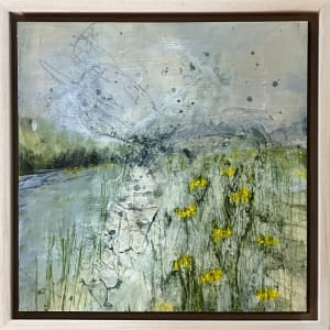 December 2, Juanita Bellavance, Daffodils!, From the 25 Days of Minis Portfolio, 2022, Acrylic on panel, 8 x 8 inches, Framed-9.5 x 9.5 inches by Juanita 