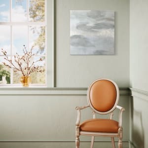 The Pond in February 2, From the Nature’s Botanics Portfolio, 2023, Acrylic on canvas, 24 x 24 inches. by Juanita 