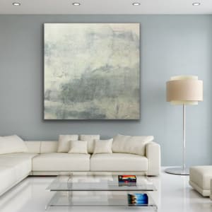 1-It was a misty day, 2022, Acrylic on canvas, 48 x 48 inches 